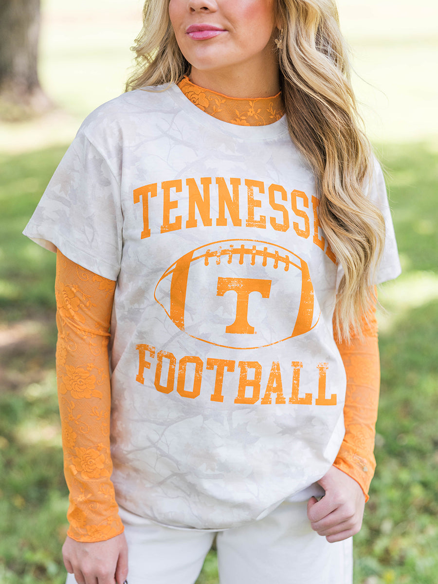 Cream Camo Tennessee Football Short-Sleeve T-Shirt