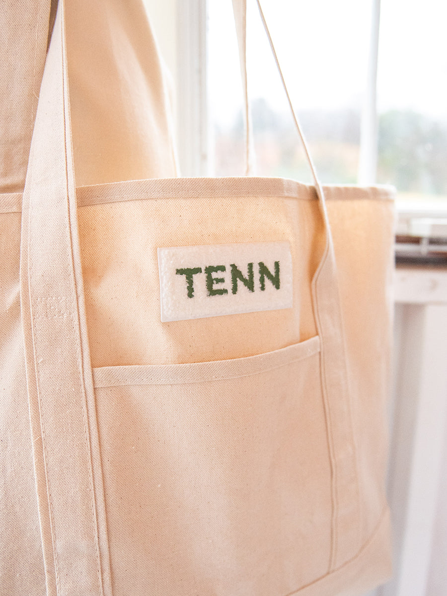 Closeup of TENN chenille patch