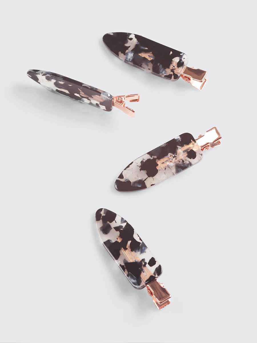 Kitsch Black Terrazzo Creaseless Clips **Doorbuster**