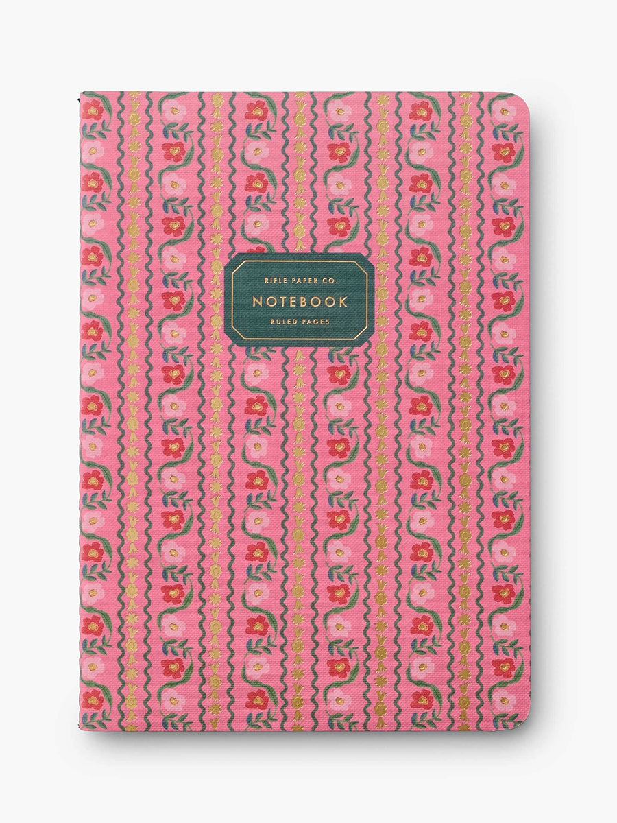 pink floral notebook