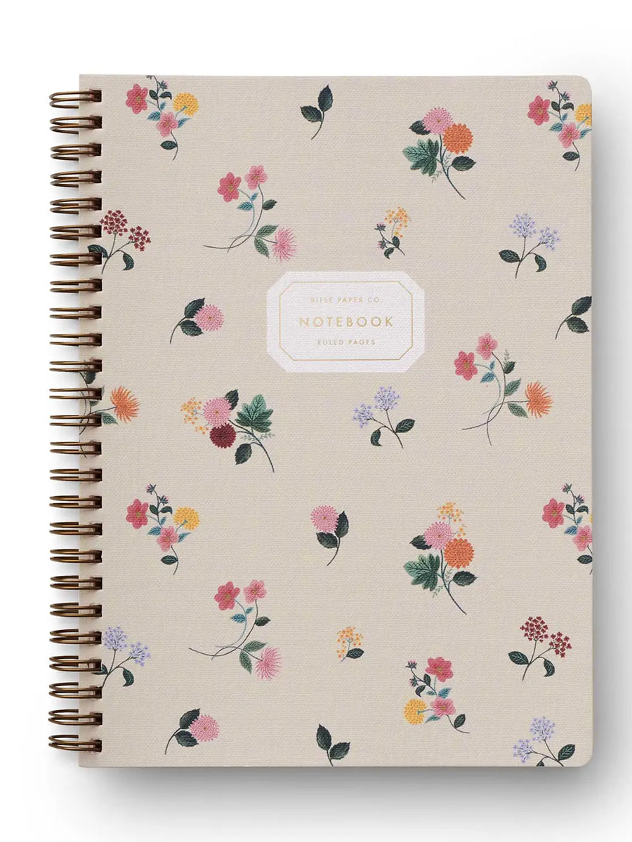 Ditsy Dahlia Floral Spiral Notebook