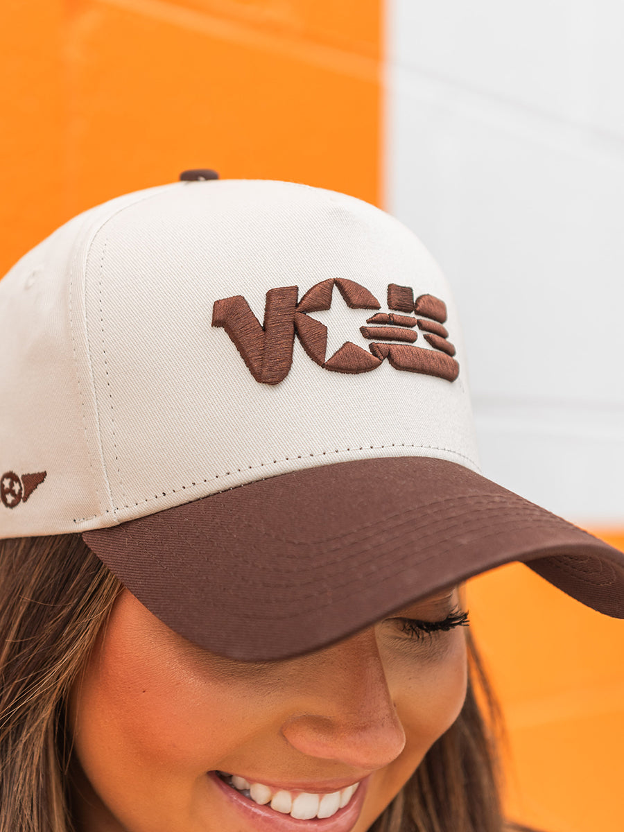 Retro "Vols" Espresso Cream Hat