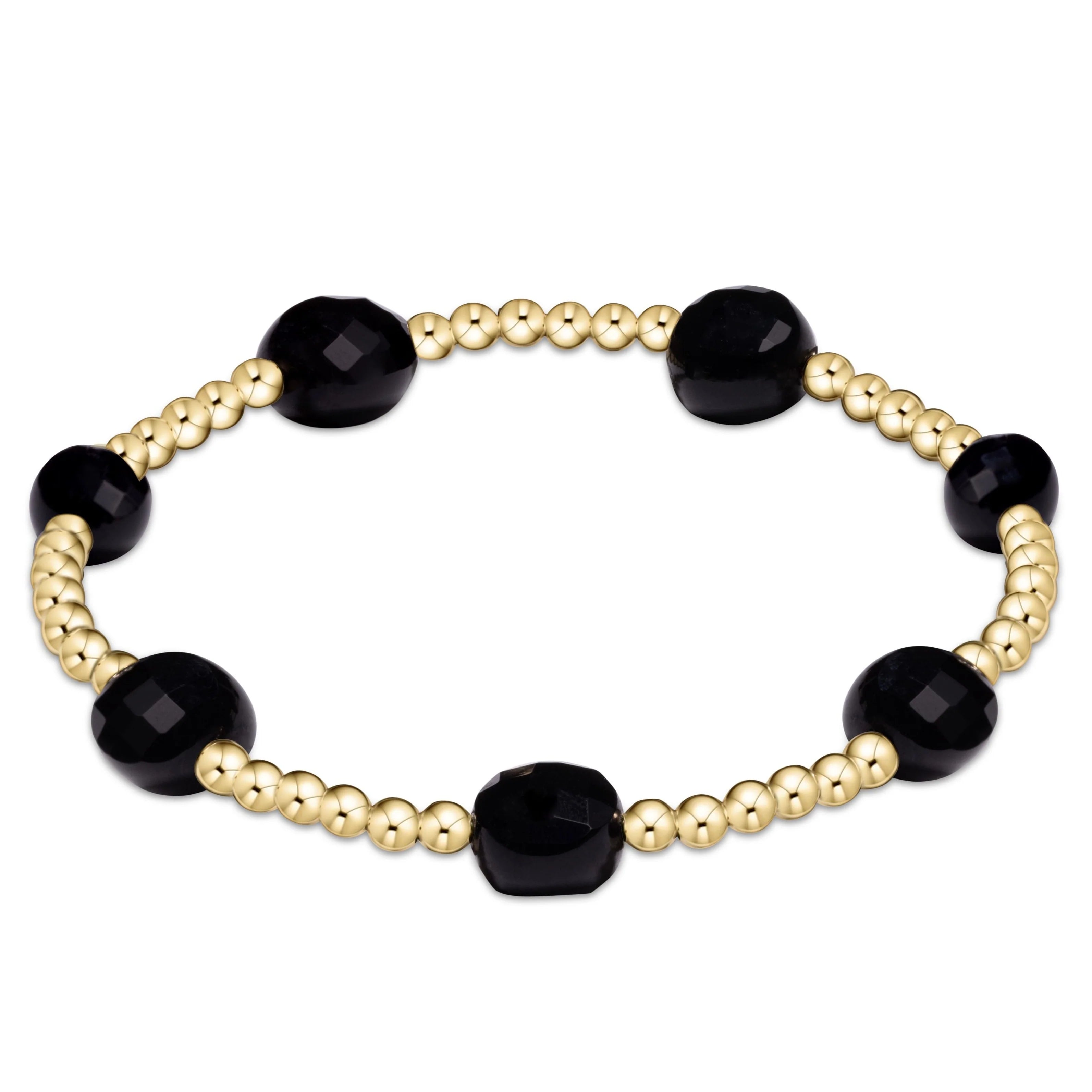 Admire Gold 3mm Bead Gemstone Bracelet, Fall/Winter (9 Colors)