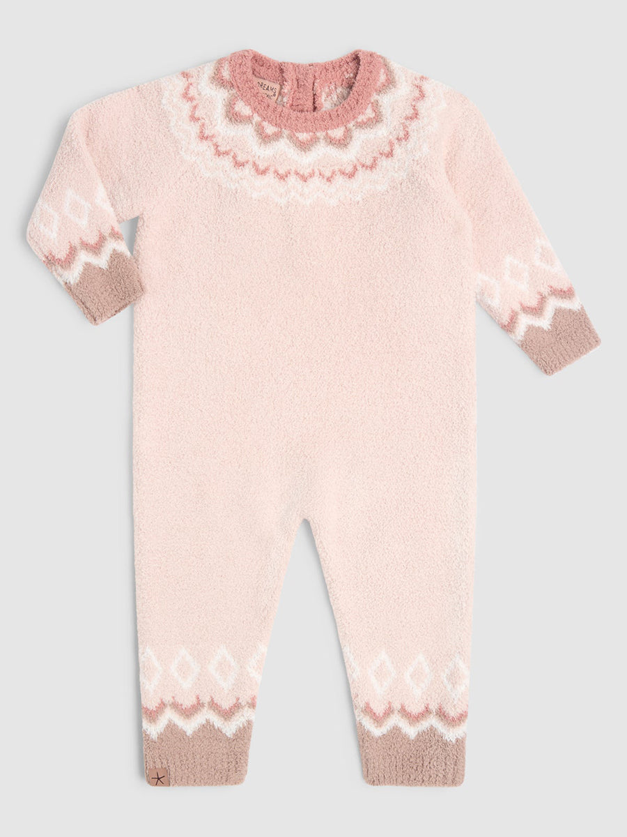 CozyChic® Baby Cable Fairisle Onesie, Willow Multi