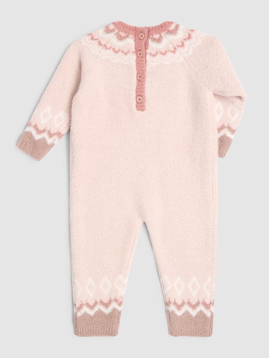 CozyChic® Baby Cable Fairisle Onesie, Willow Multi