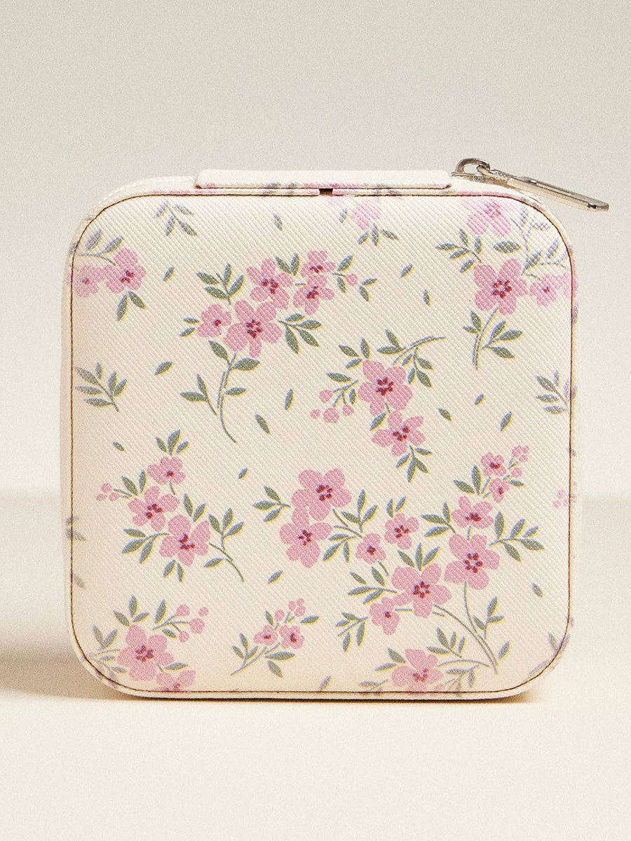 Pink Floral Jewelry Box