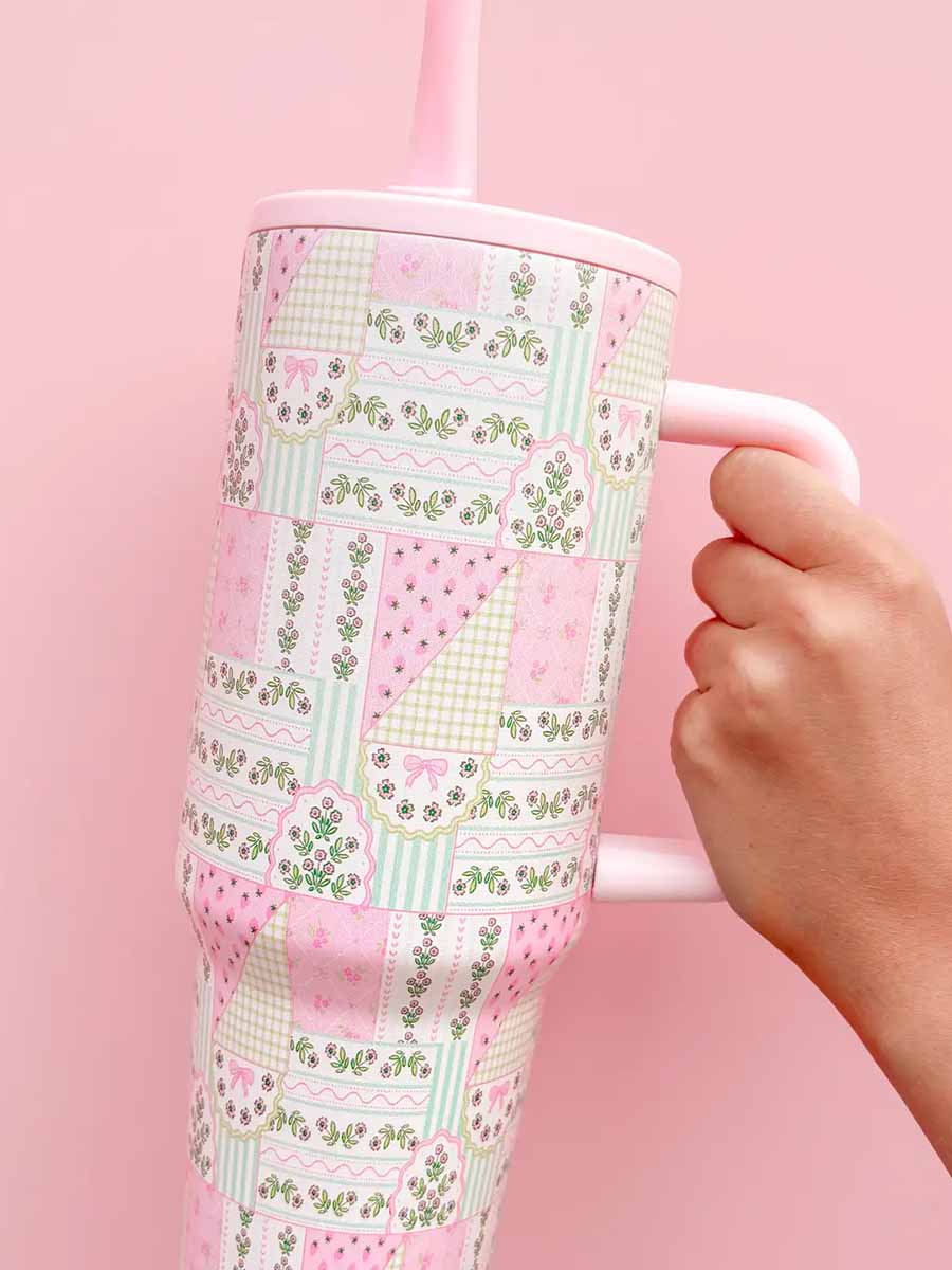 Floral Patchwork 40oz Tumbler **Doorbuster**
