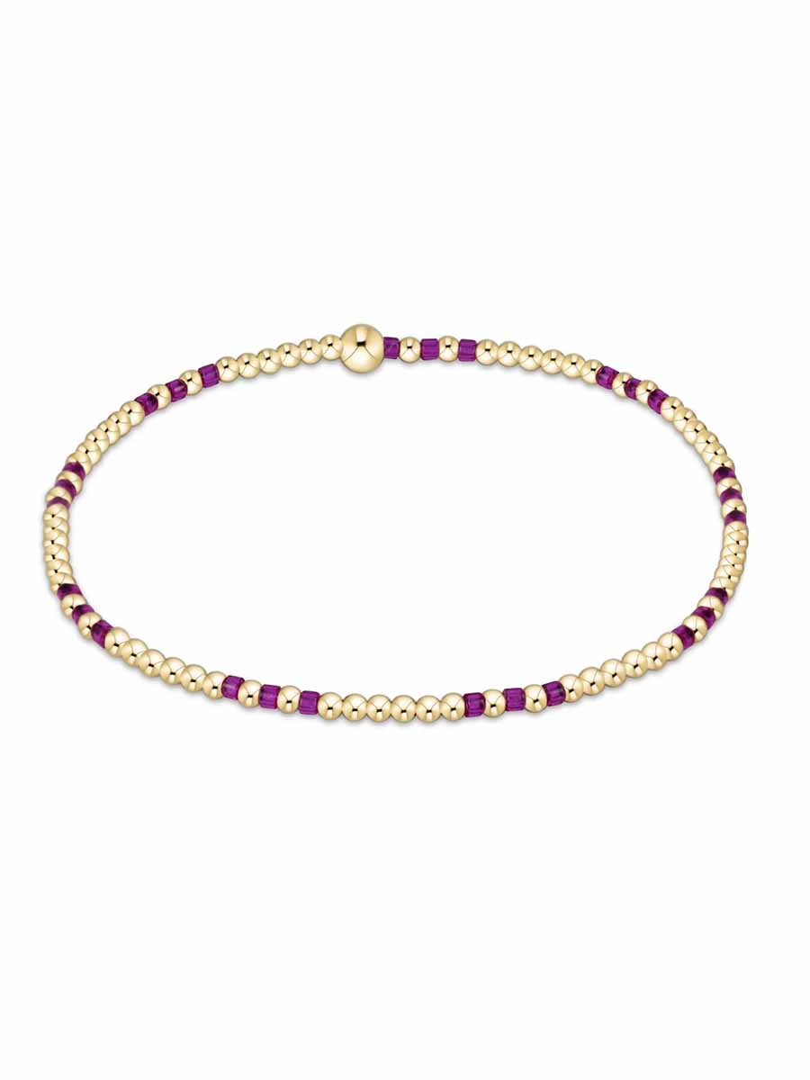 Hope Joy Pattern 2mm Bead Bracelet (12 Colors)