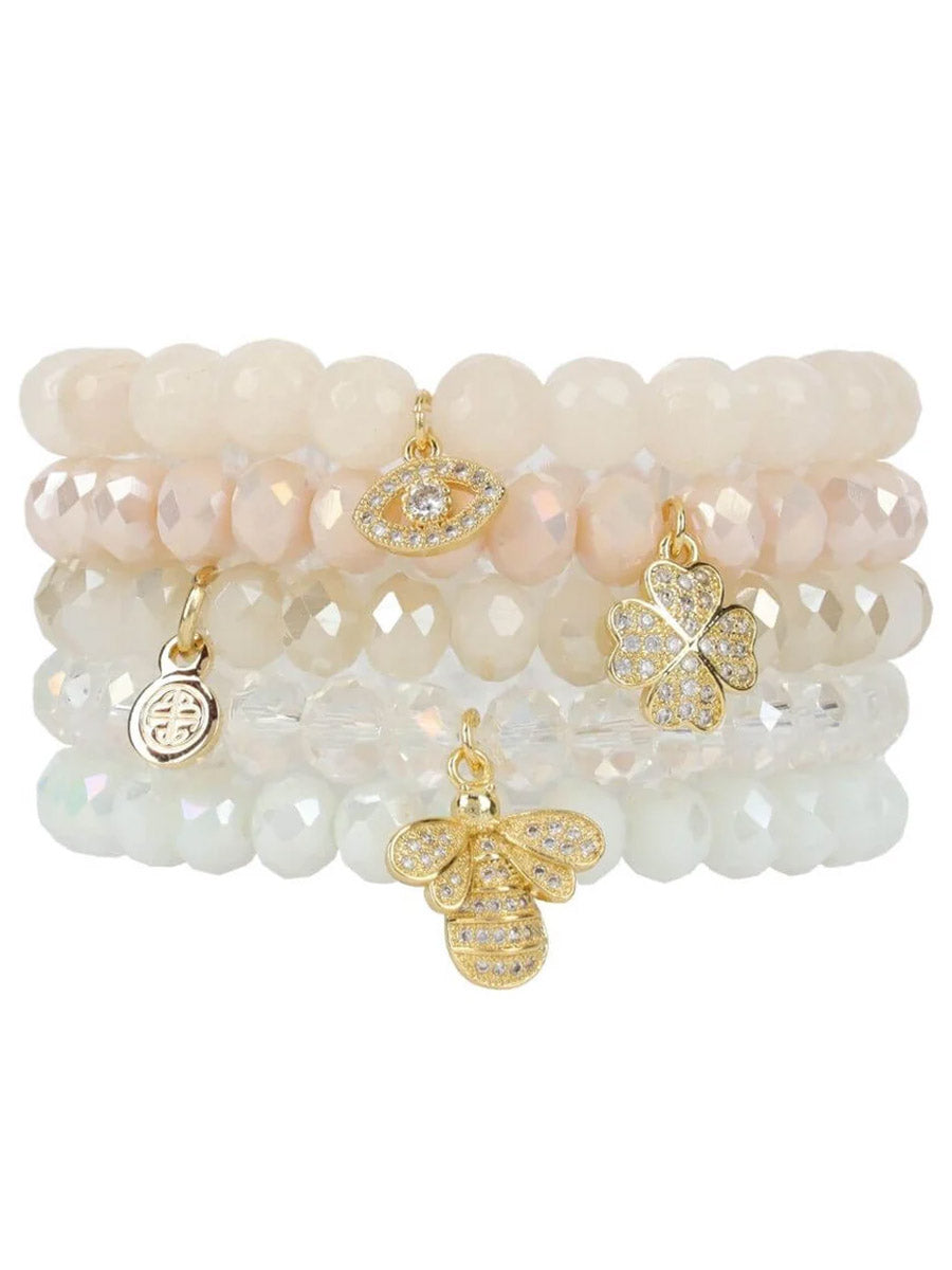 BuDhaGirl Natural Stone 5-Bracelet Set