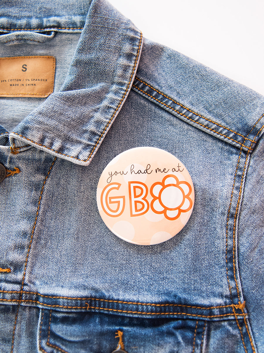 3" Go Big Orange Button