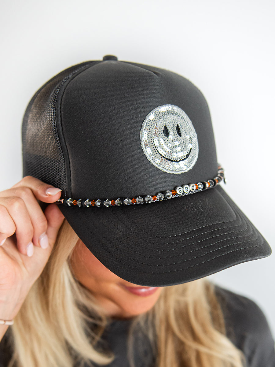 Hand-Beaded Orange Hat Strand