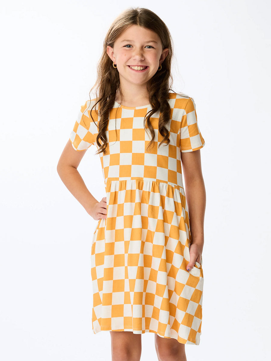 Girls Tennessee Checkered Pocket Dress