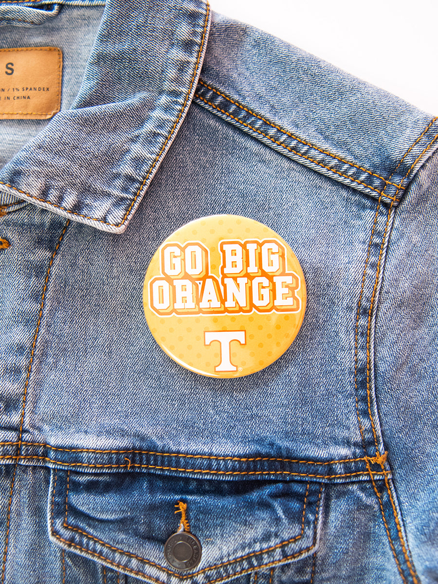 Go Big Orange Power T Button