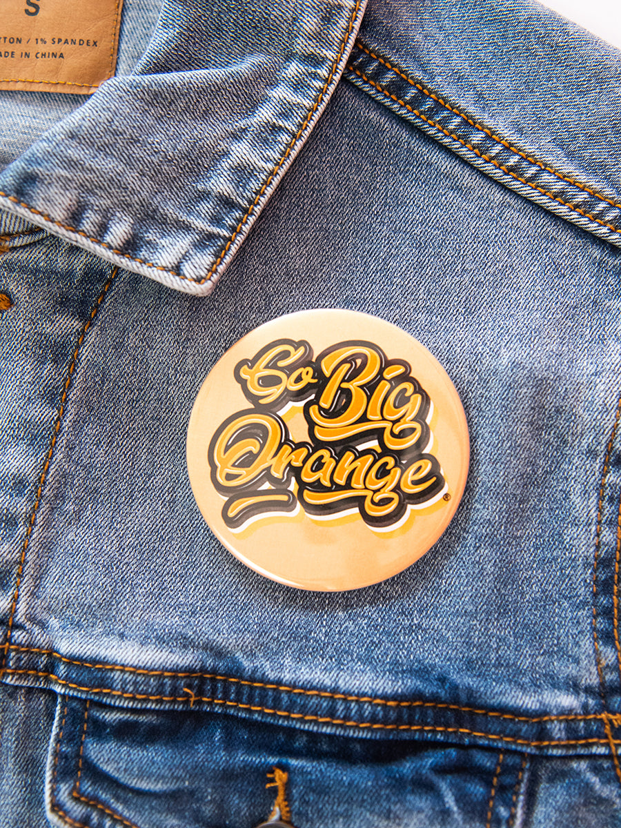 3" Go Big Orange Button