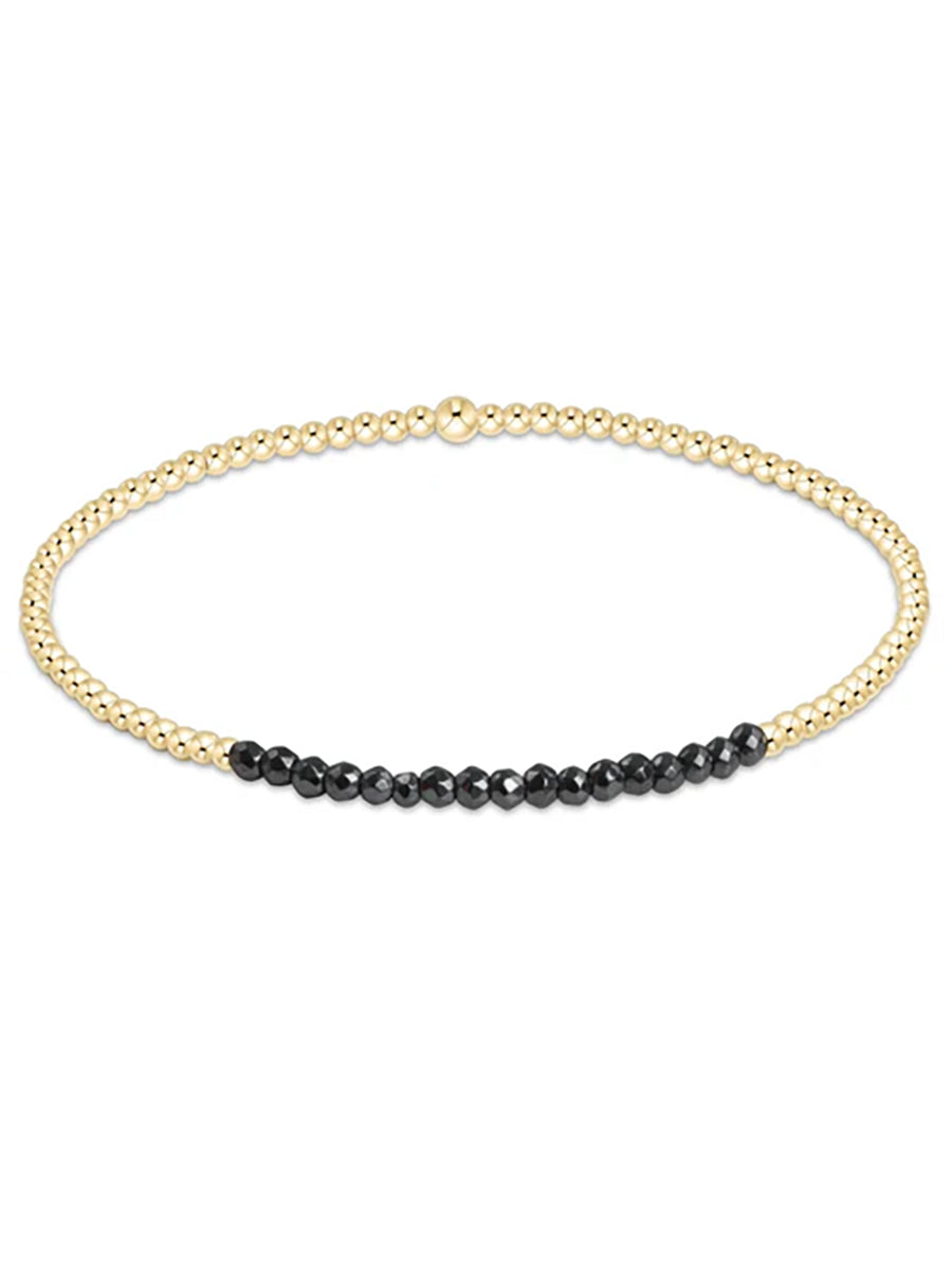 Gold Bliss 2mm Bead Gemstone Bracelet (10 Colors)