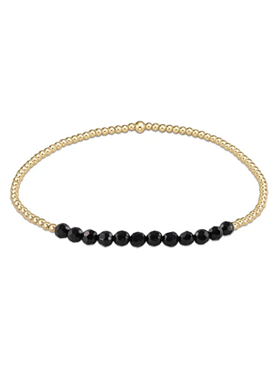 Gold Bliss 2mm Bead Gemstone Bracelet (10 Colors)