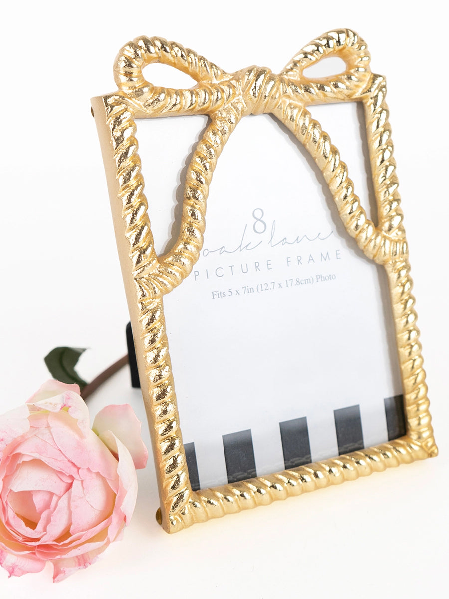 Gold Bow Picture Frame