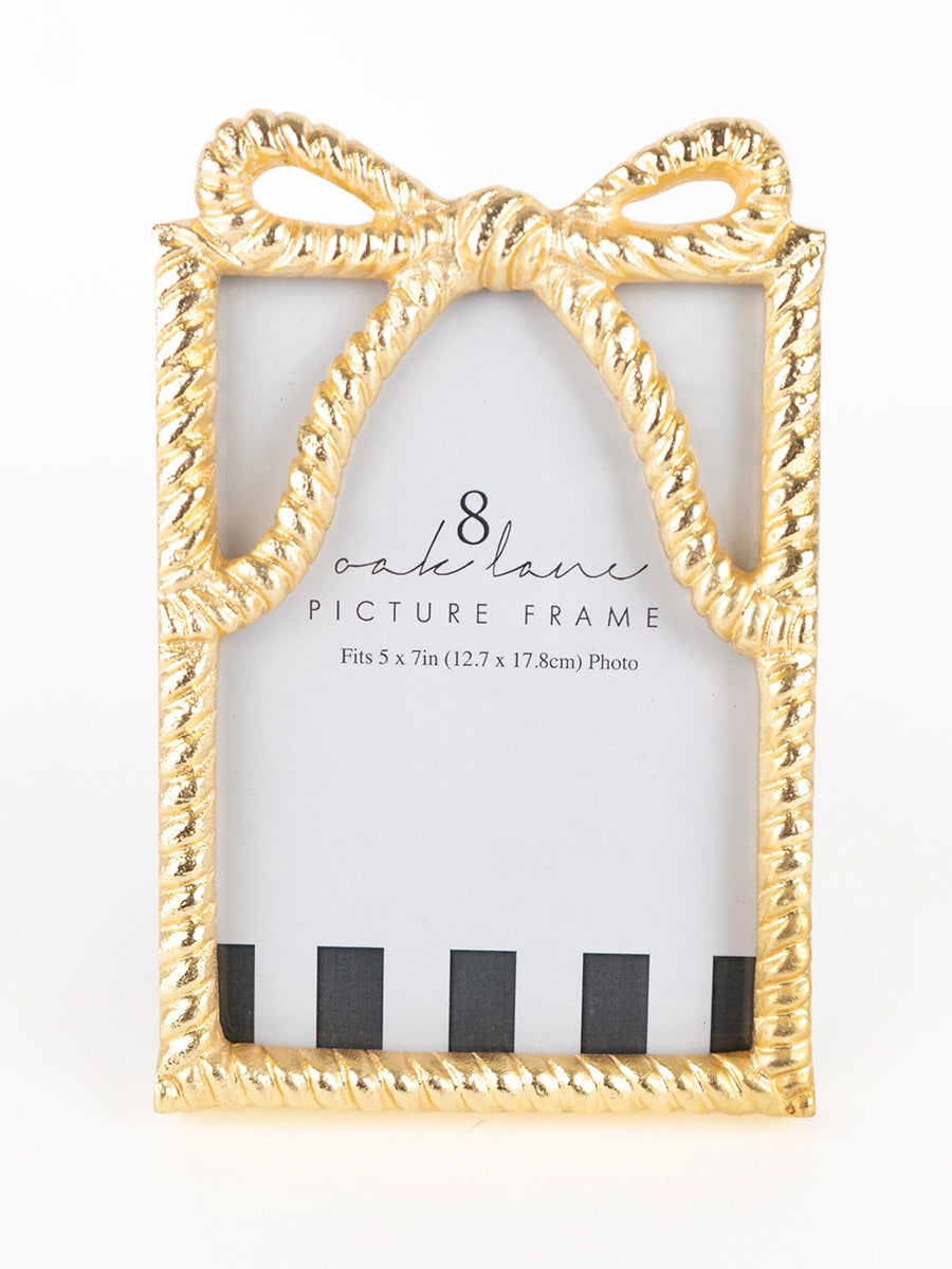 Pretty Gold Bow 5x7 picture frame