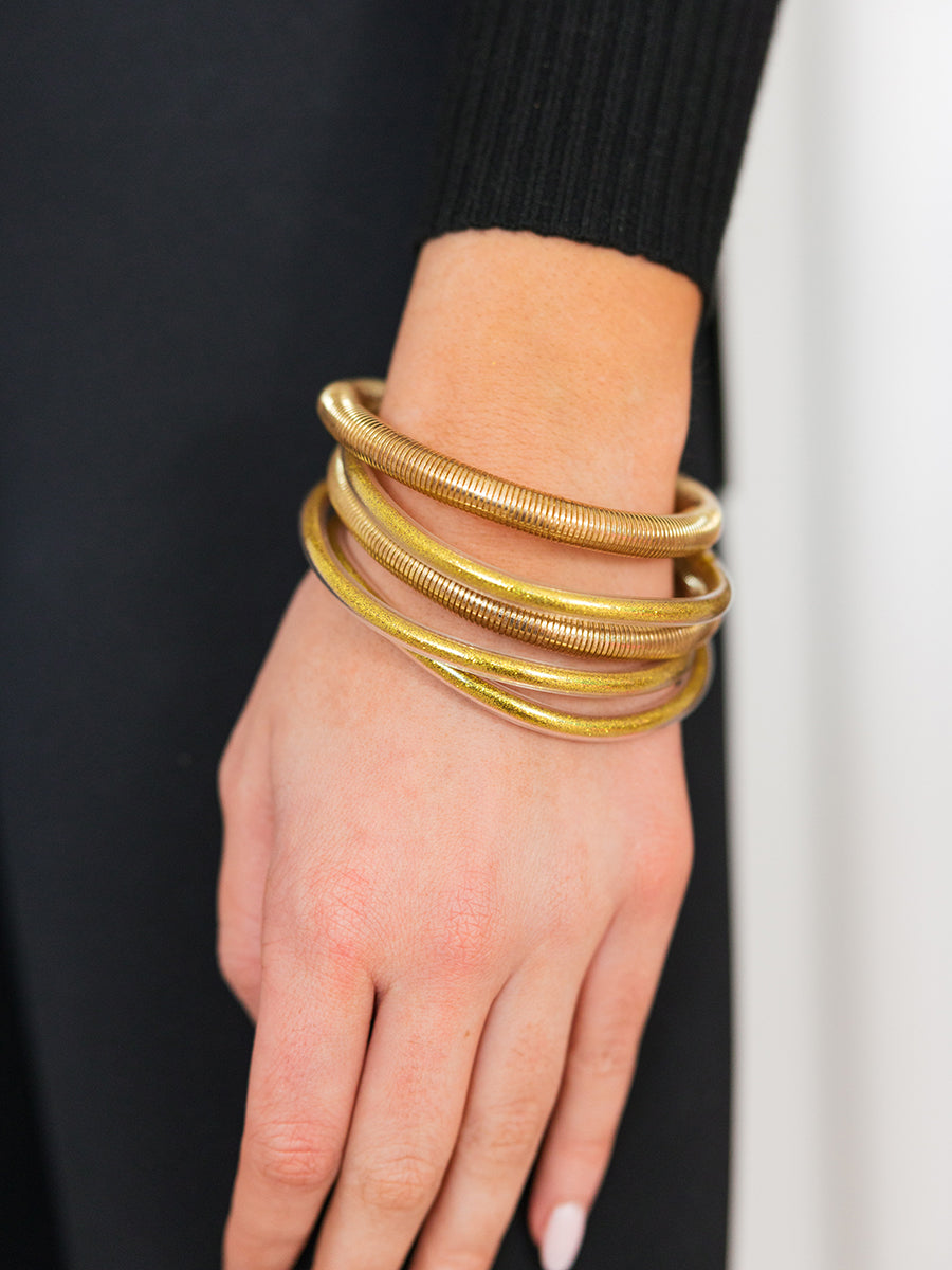 Herringbone Stackable Bracelet Set