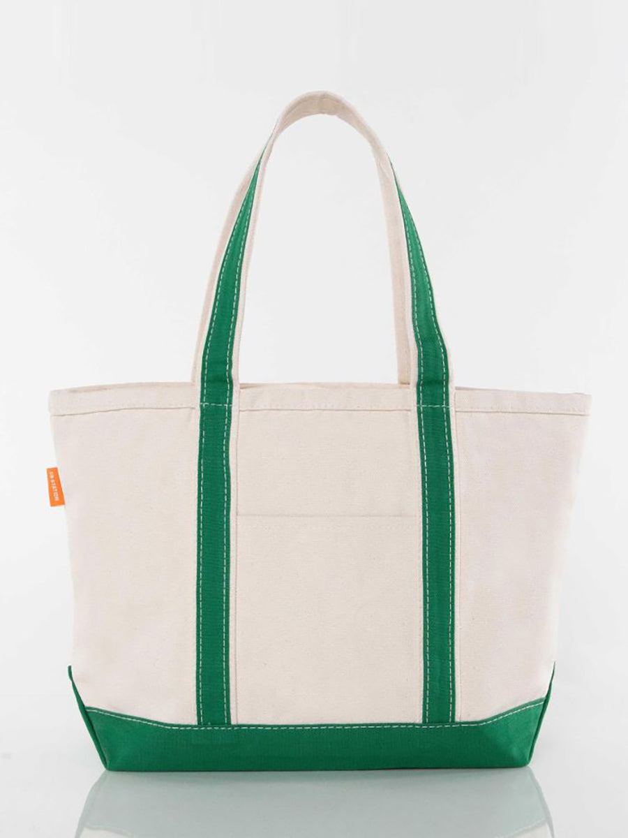 Green Trimmed Tote Bag