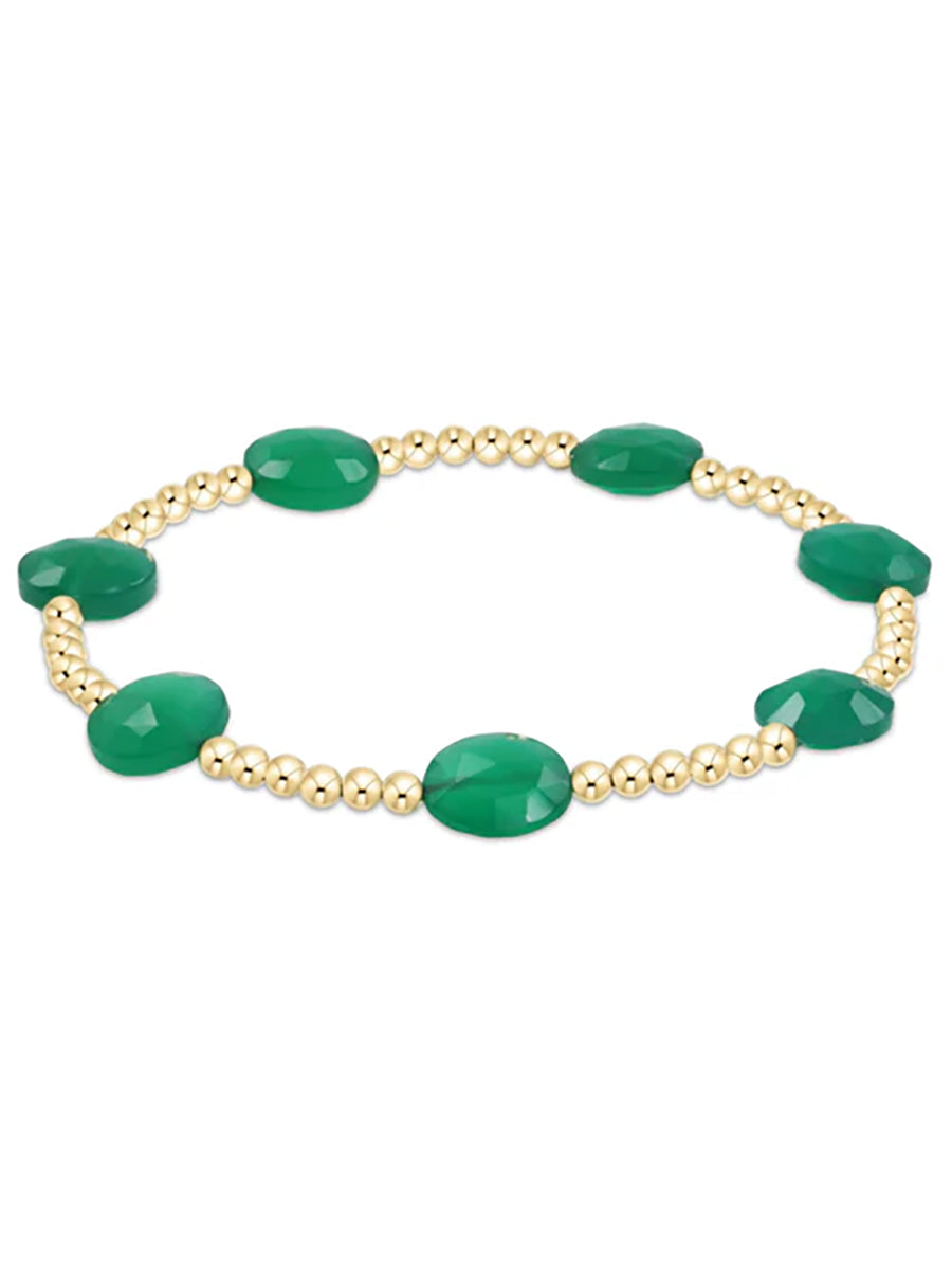 Admire Gold 3mm Bead Gemstone Bracelet, Fall/Winter (9 Colors)