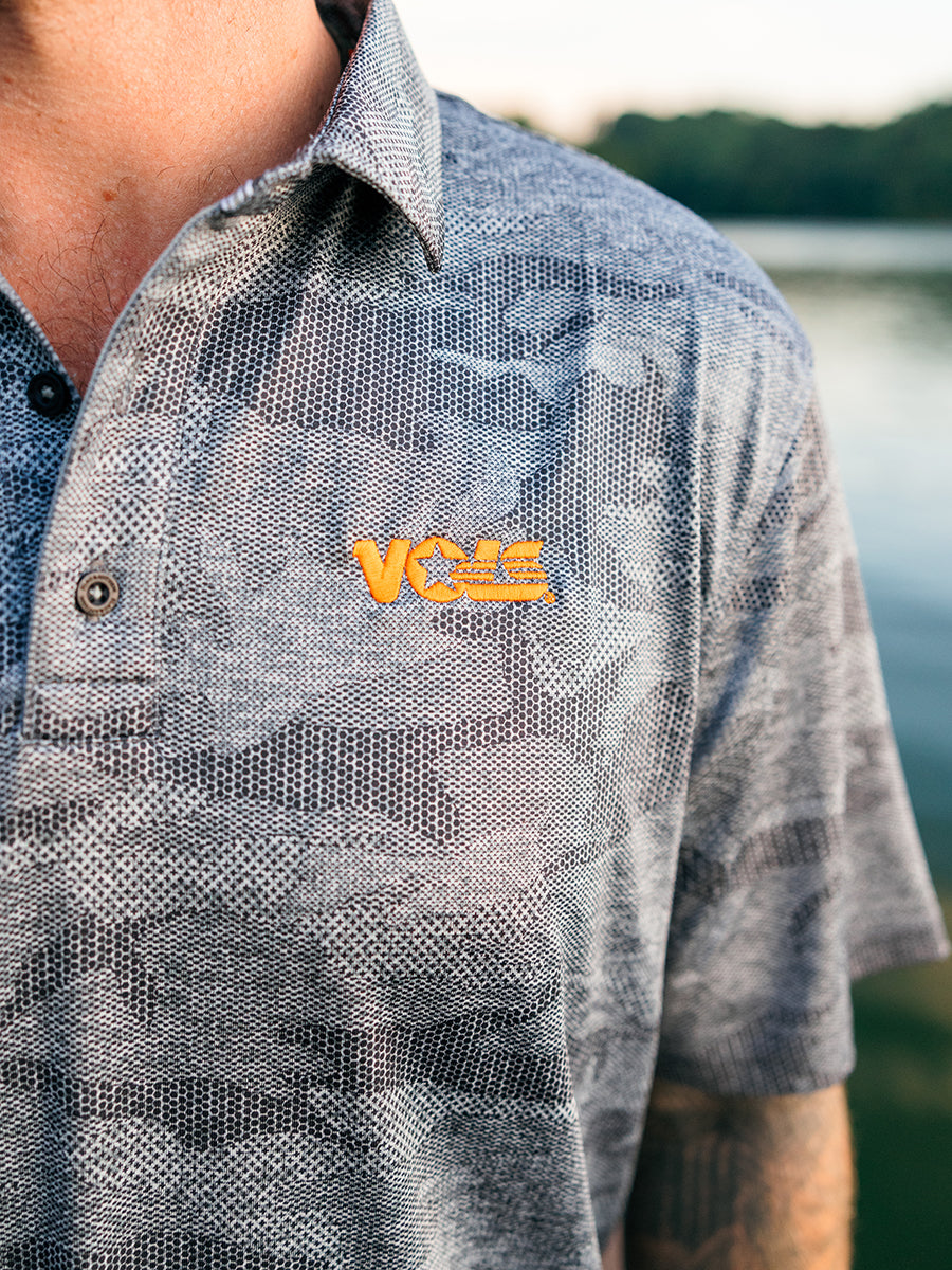 Mens Tennessee Charcoal Camo Performance Polo