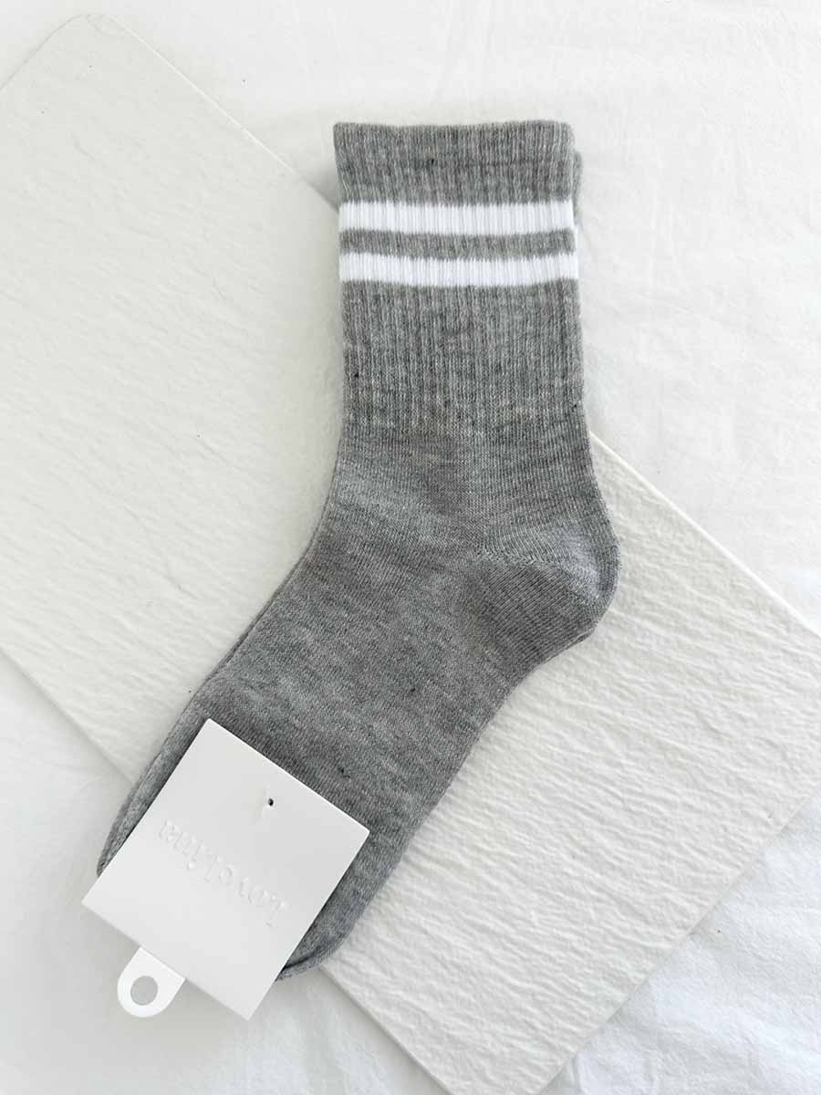 grey striped sock