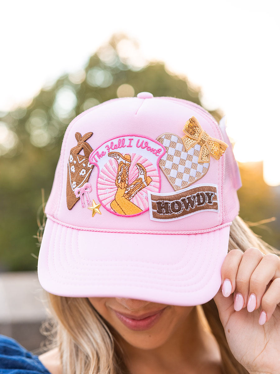 "Hell I Won't" Multi-Patch Trucker Hat