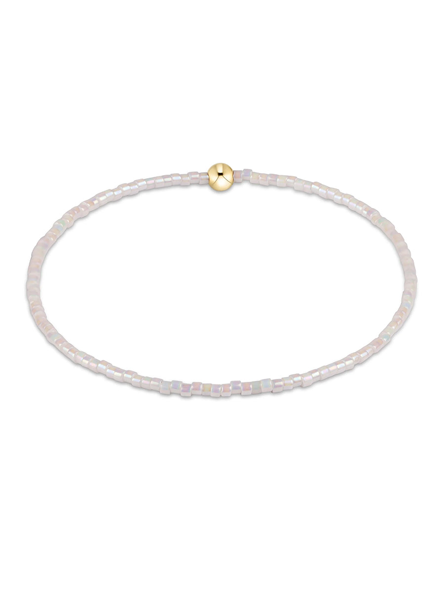 White ENewton bead bracelet