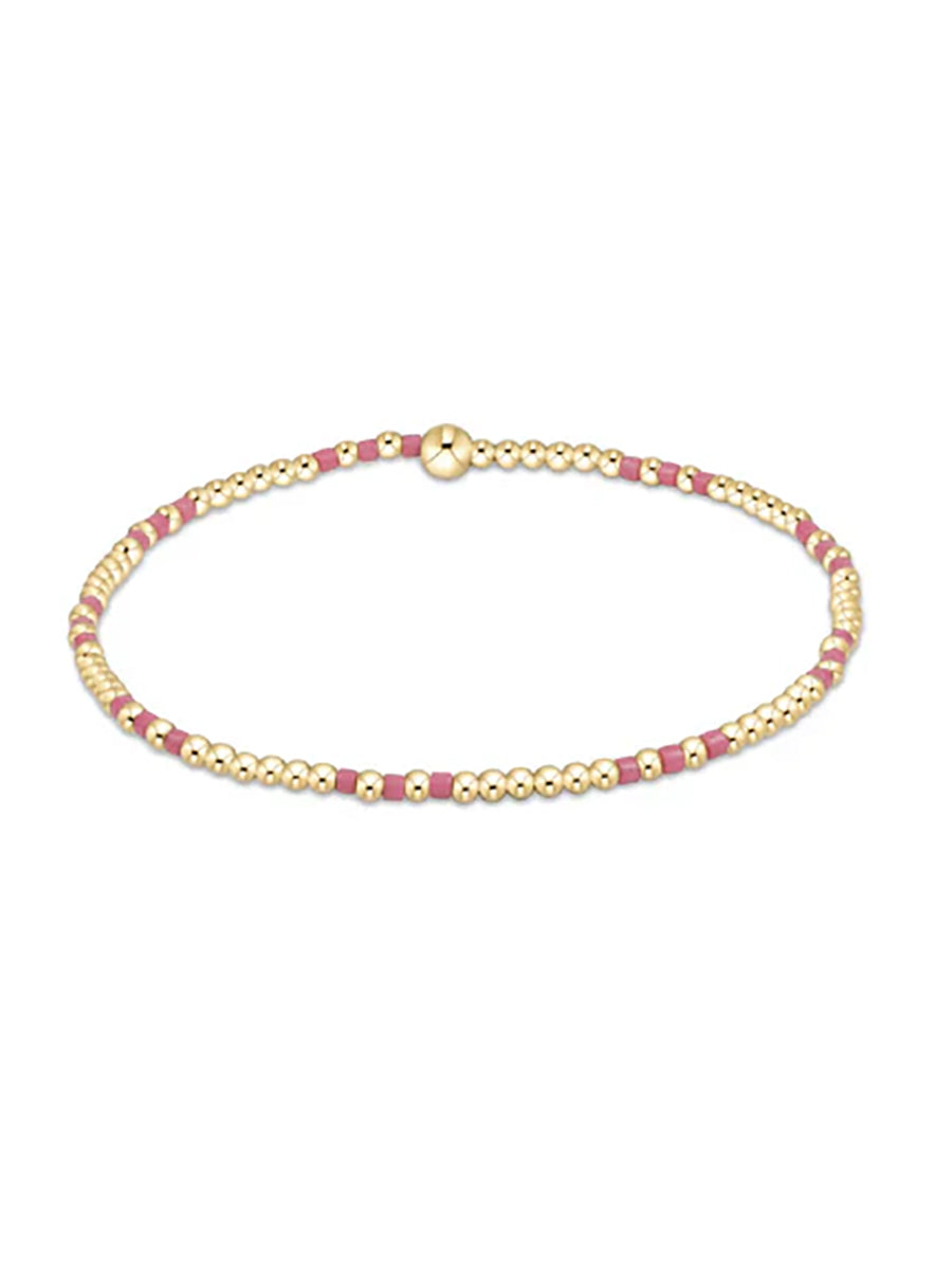 Hope Joy Pattern 2mm Bead Bracelet (12 Colors)