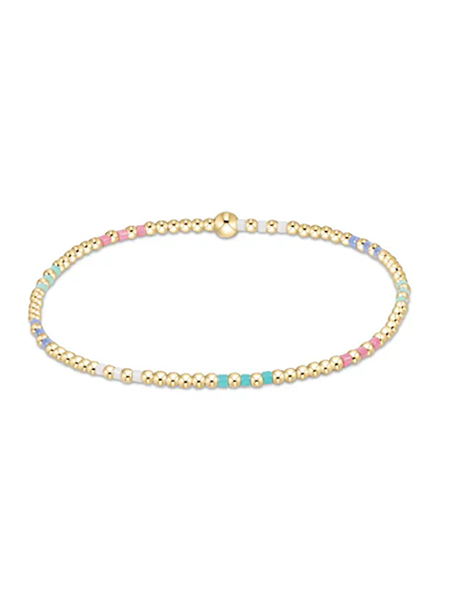 Hope Joy Pattern 2mm Bead Bracelet (12 Colors)