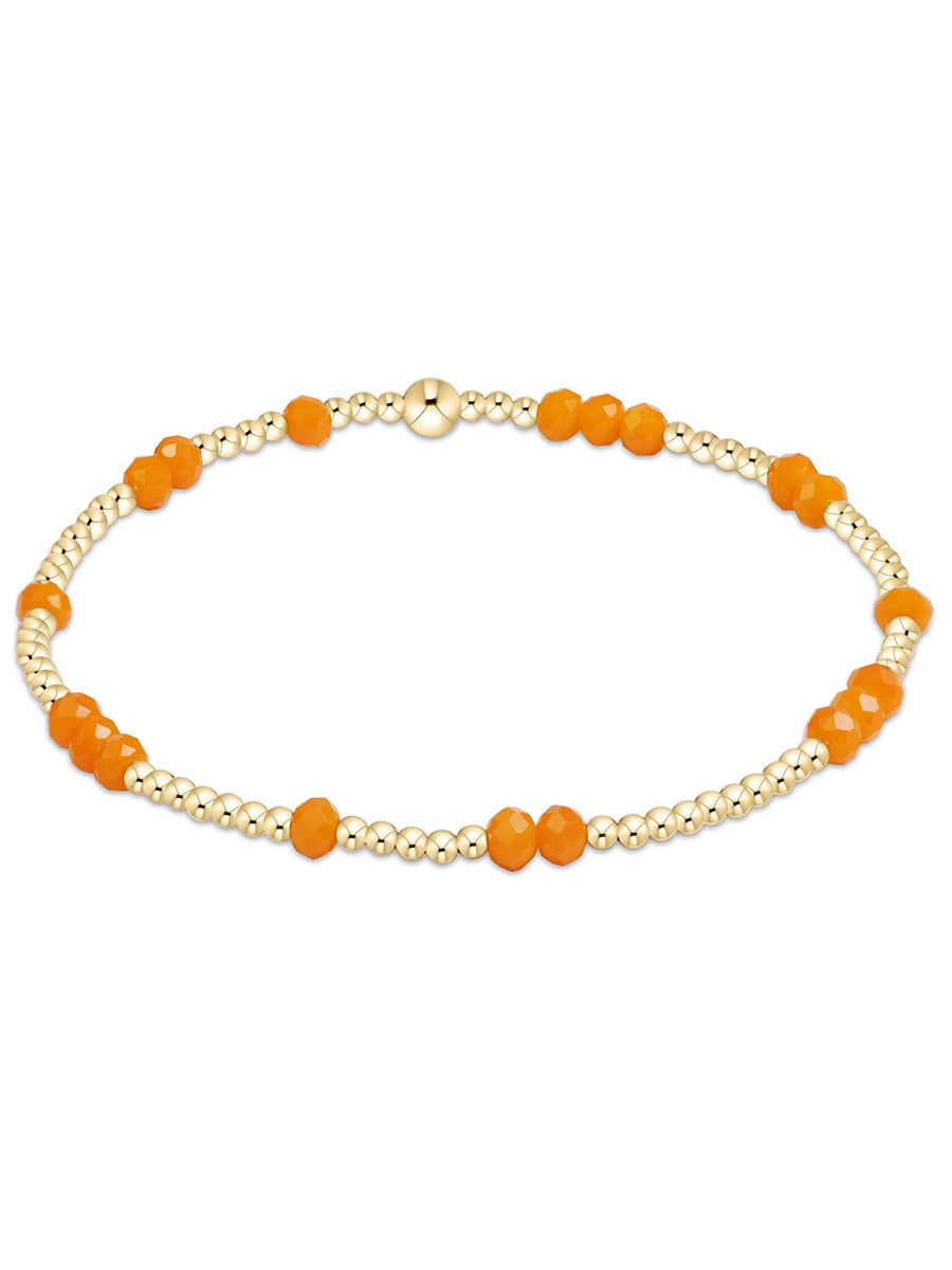 ENewton orange and gold bead bracelet