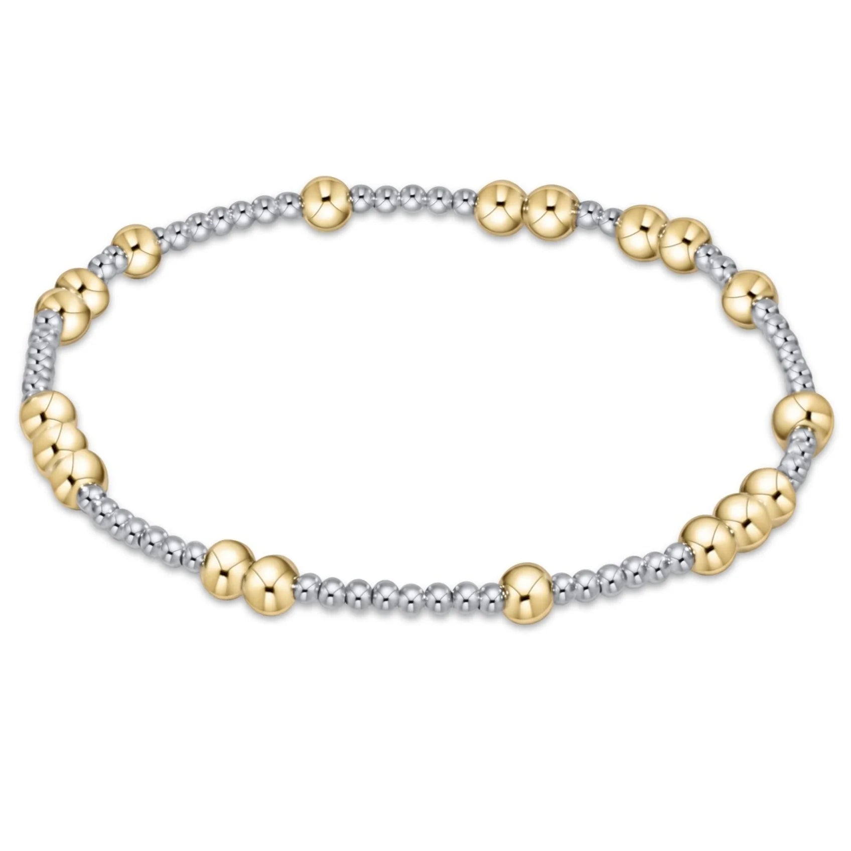 E-Newton Mixed Gold and Silver Beaded Bracelet