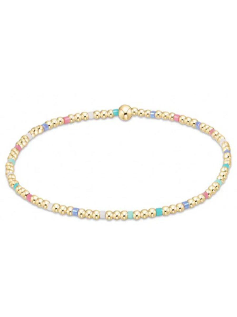 Hope Sincerity Pattern 2mm Bead Bracelet (12 Colors)