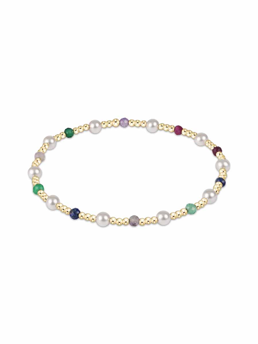 Pearl Sincerity 4mm Bead Gemstone Bracelet (12 Colors)