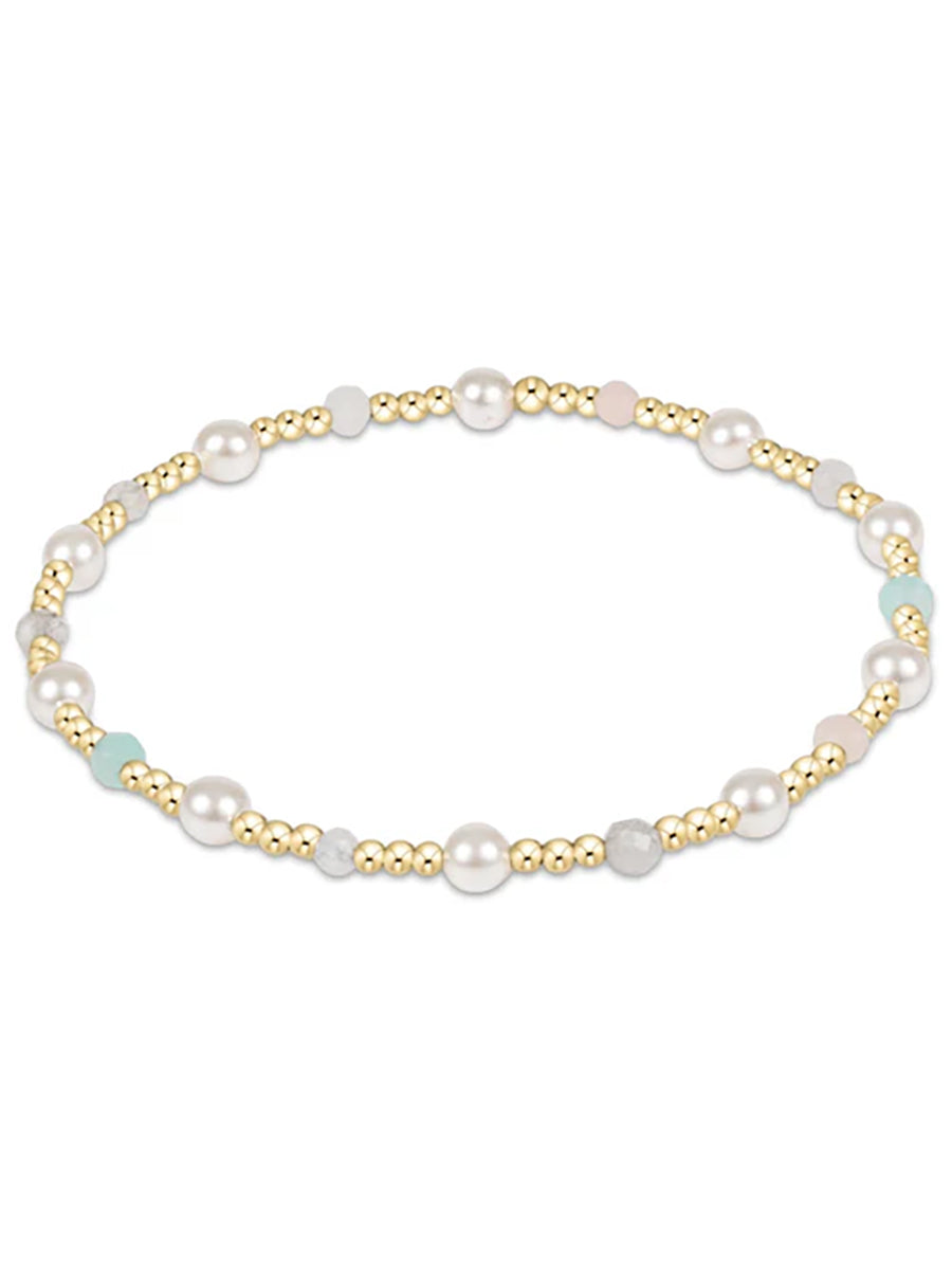Pearl Sincerity 4mm Bead Gemstone Bracelet (12 Colors)