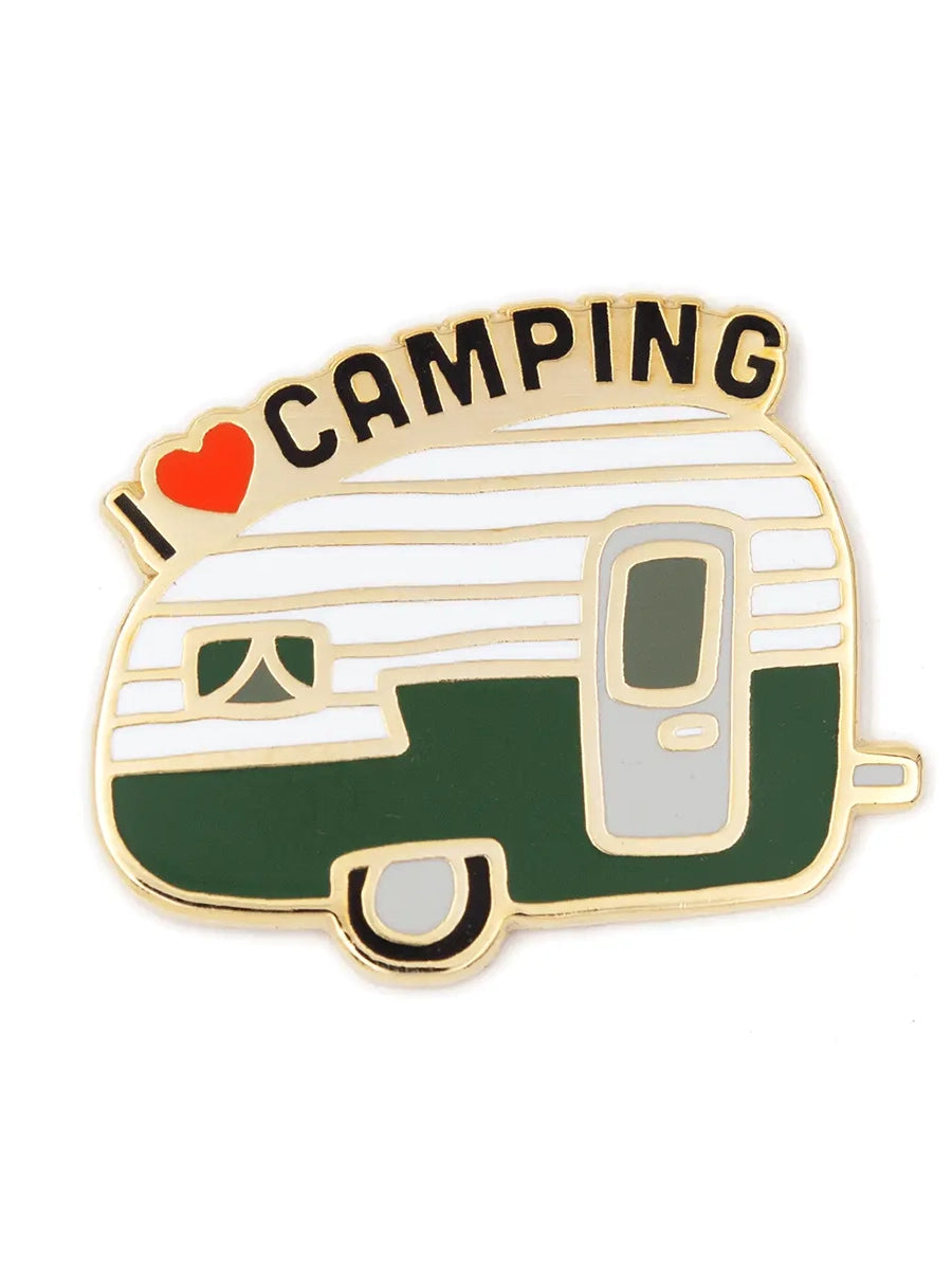 I Heart Camping pin