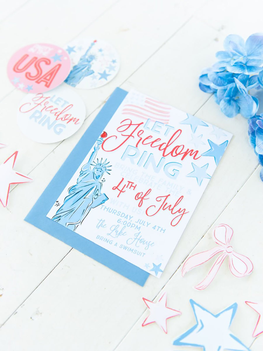 4th of July Party Invitations (Single Card)
