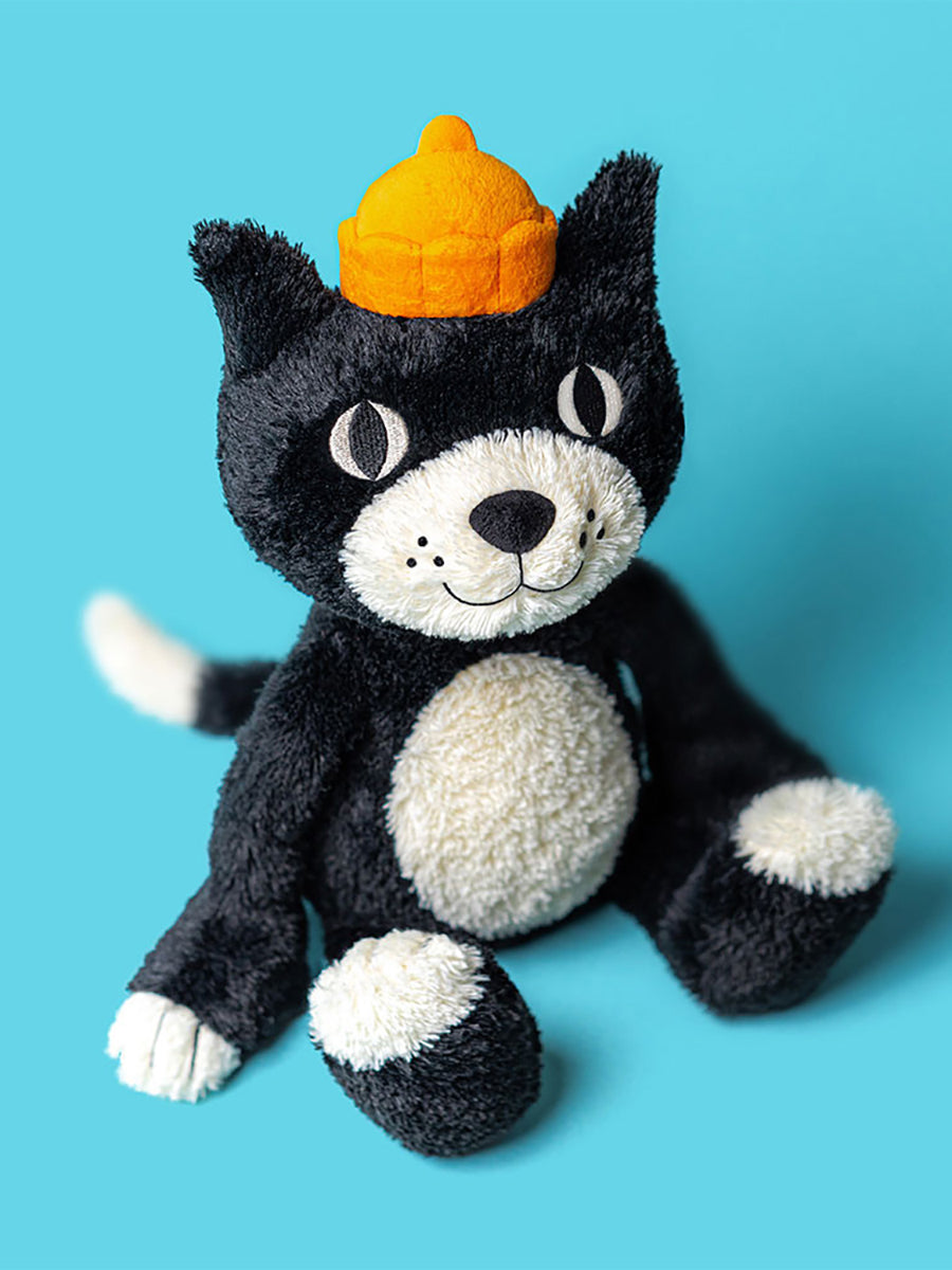 Black and White Cat Plush
