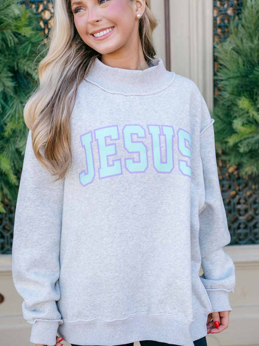 JESUS light grey sweatshirt