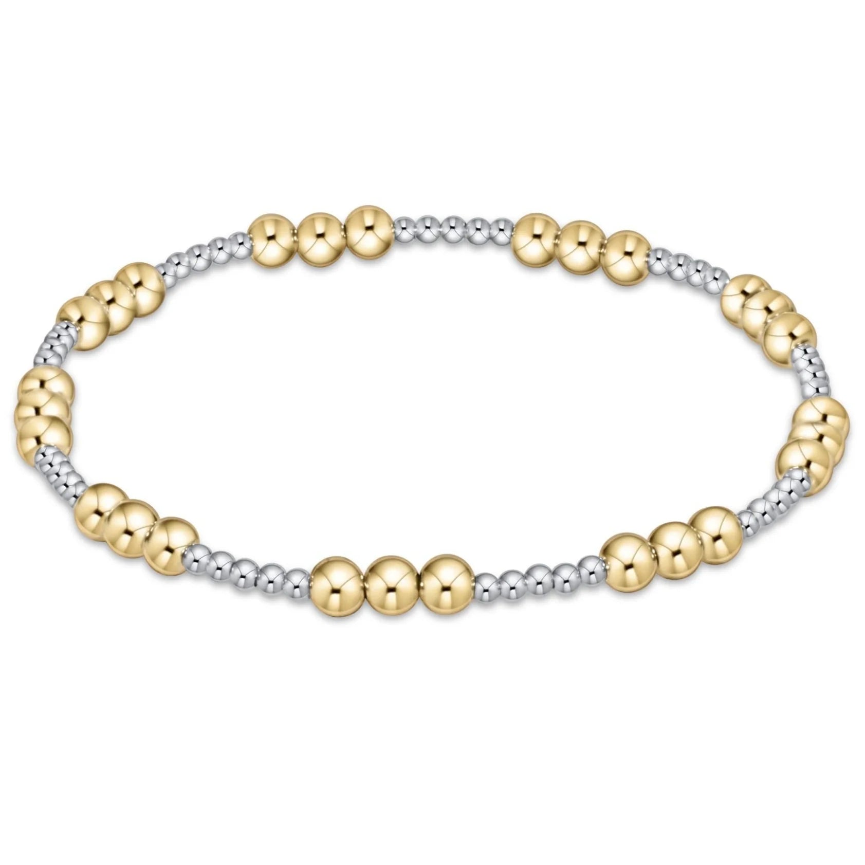 E-Newton Mixed Gold and Silver Beaded Bracelet