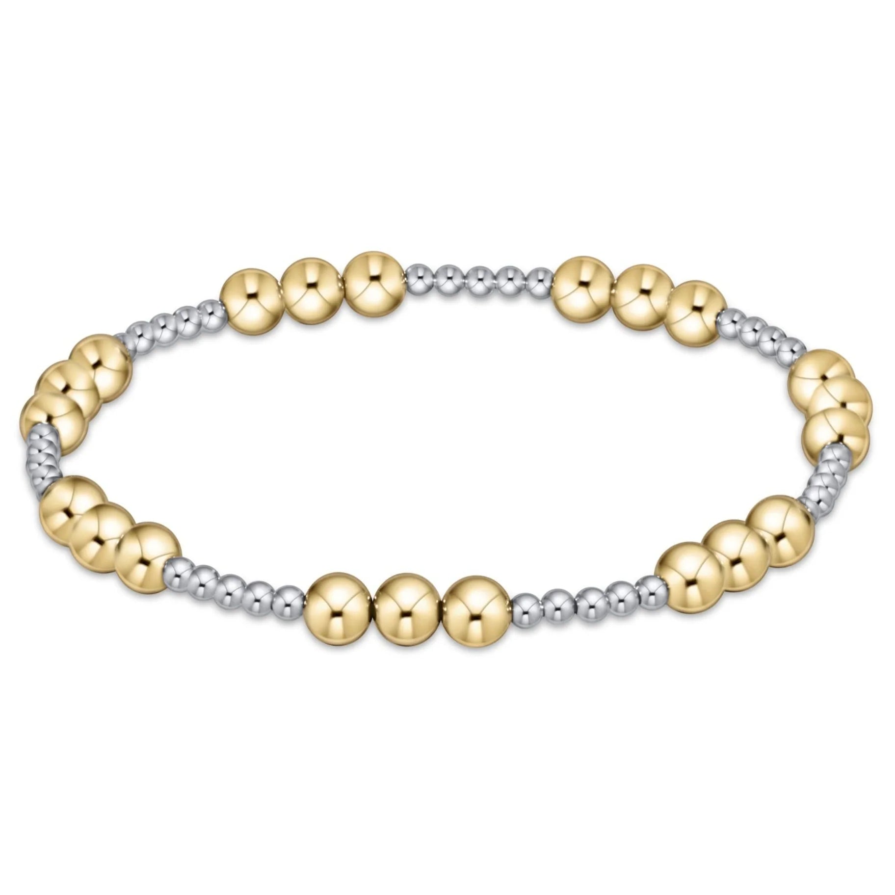 E-Newton Mixed Gold and Silver Beaded Bracelet