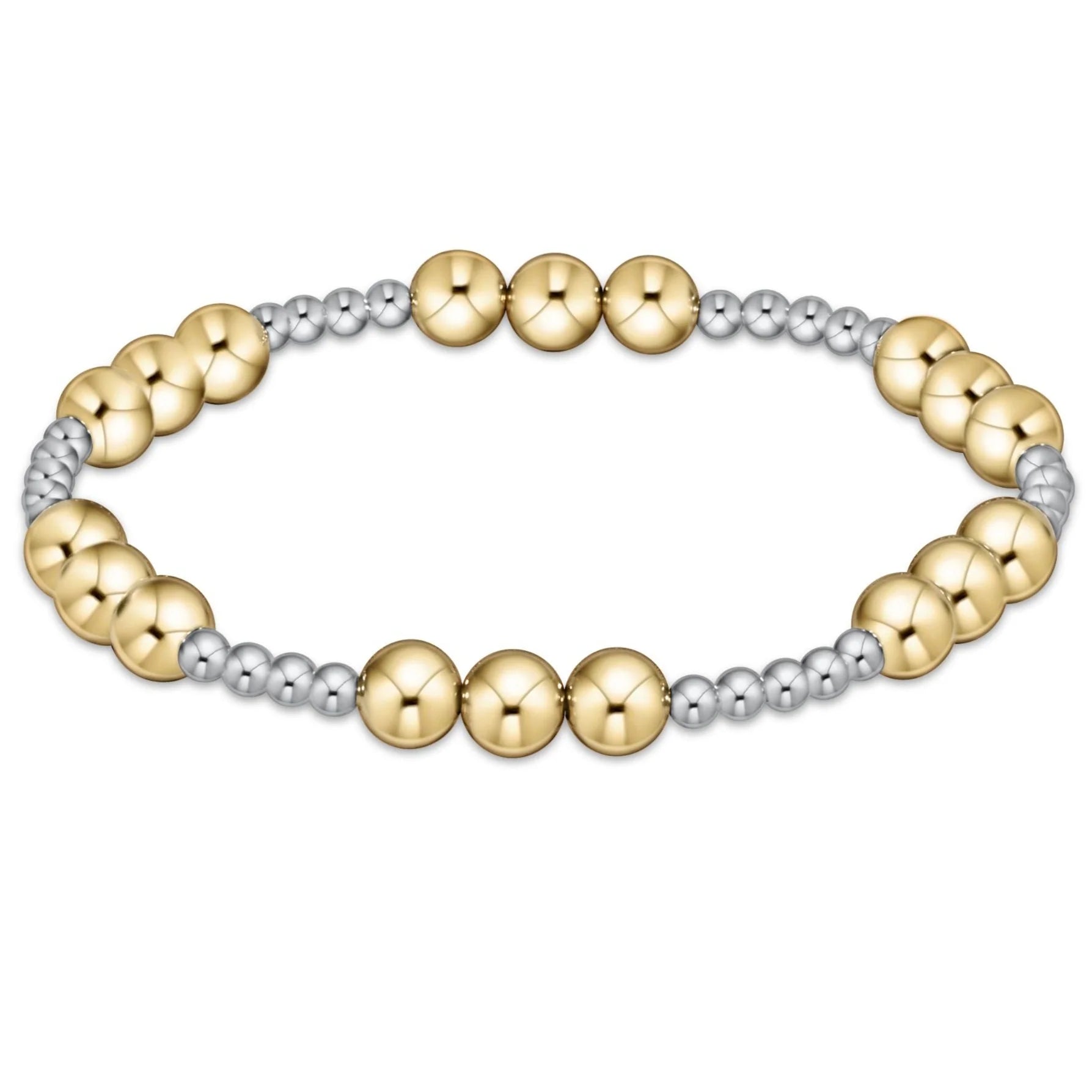 E-Newton Mixed Gold and Silver Beaded Bracelet