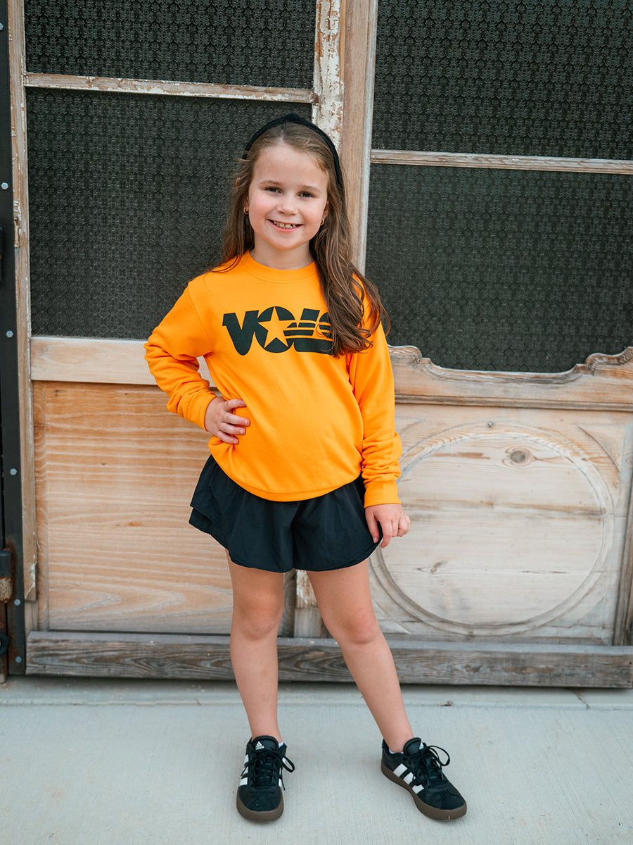 Orange Vols Star Crew Sweatshirt, Youth