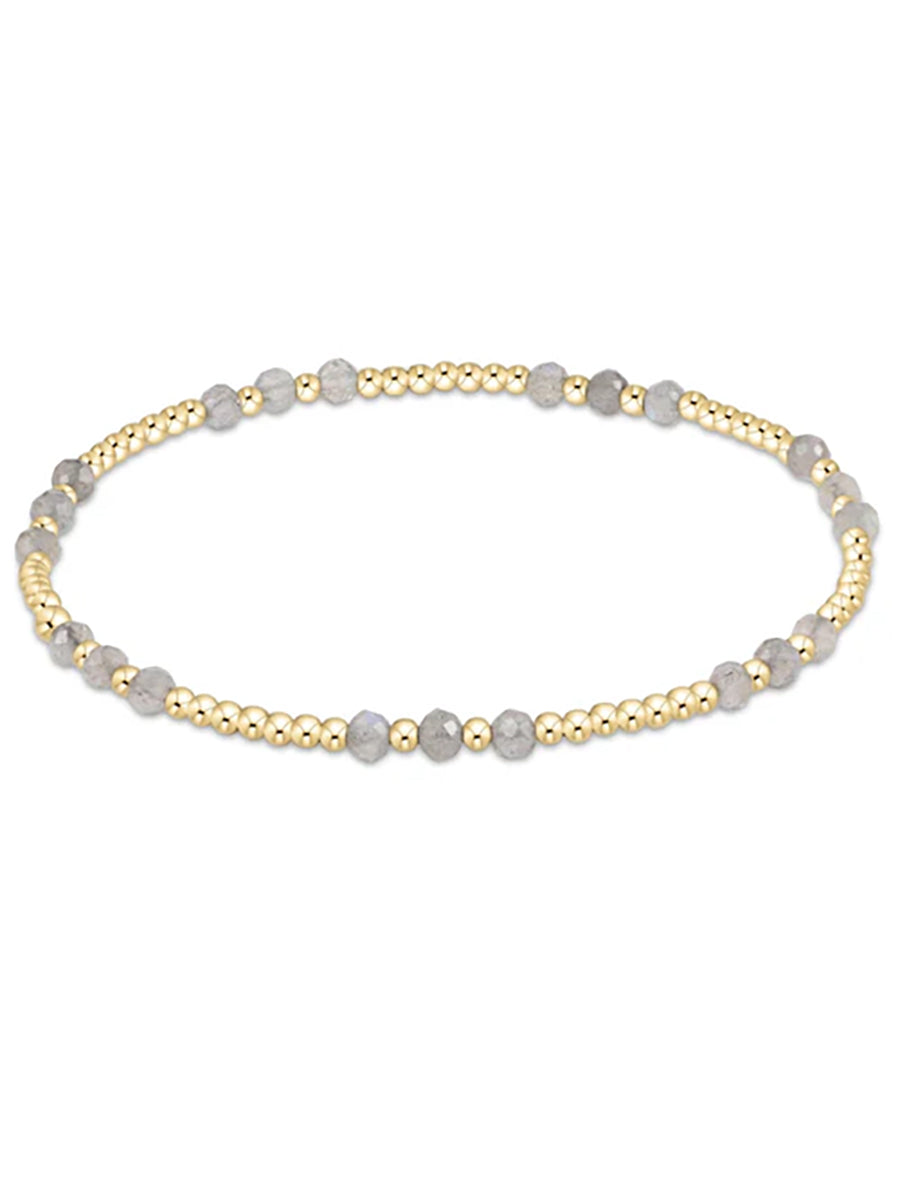 Gold Joy 3mm Gemstone Bracelet (12 Colors)