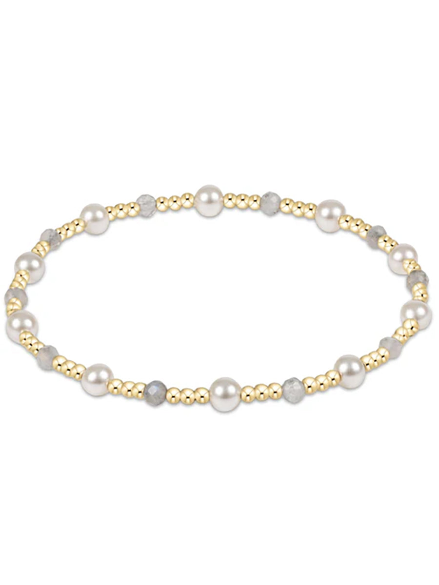 Pearl Sincerity 4mm Bead Gemstone Bracelet (12 Colors)