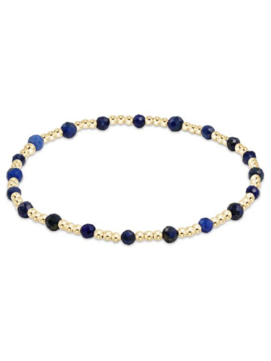 eGirl Gold and Blue Gemstone Beaded Bracelet