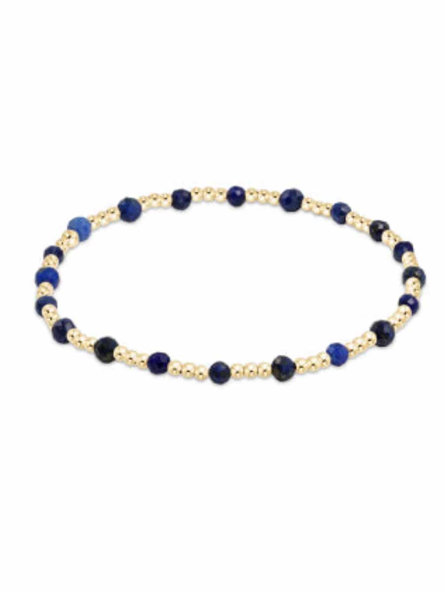 Gemstone Gold Sincerity 3mm Bead Bracelet (12 Colors)