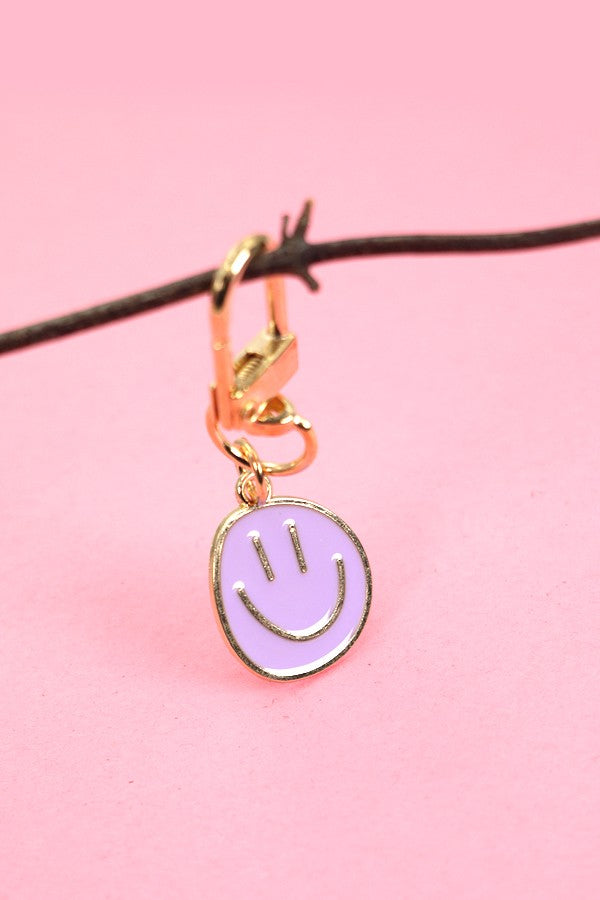 Enamel Smiley Face Keychain