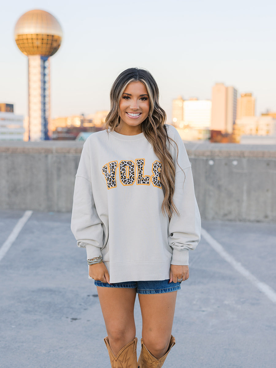 Leopard VOLS Crew Sweatshirt